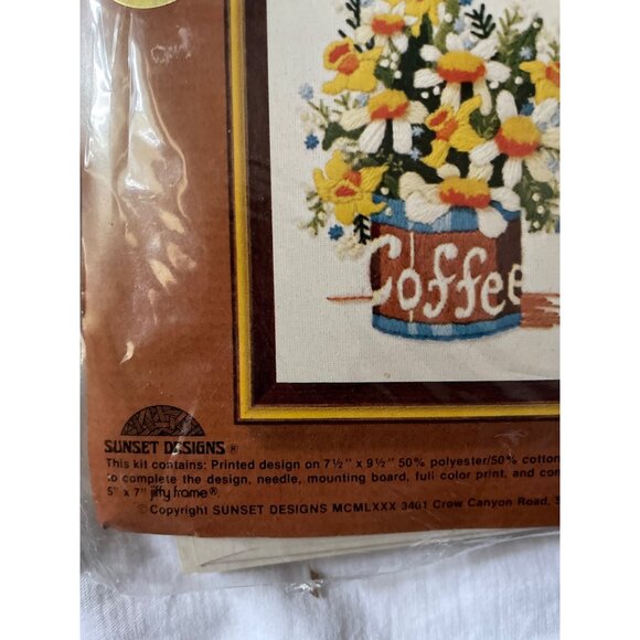 Jiffy Stitchery Coffee Canister Bouquet Needlepoint Kit Designed By Charlene Ger - Picture 12 of 14